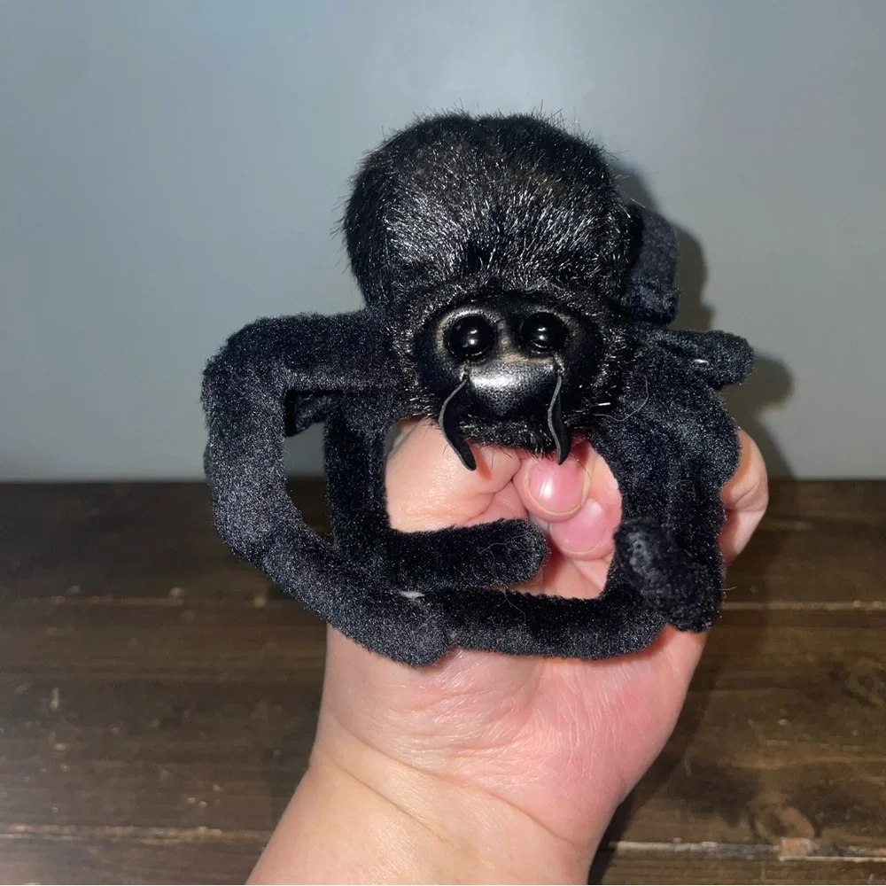 Folkmanis Mini Spider Finger Puppet 5” Long 2017 Black Cute Toy Used - Picture 6 of 7